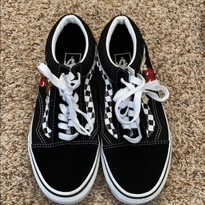 Vans with flowers, butterflies and cherries